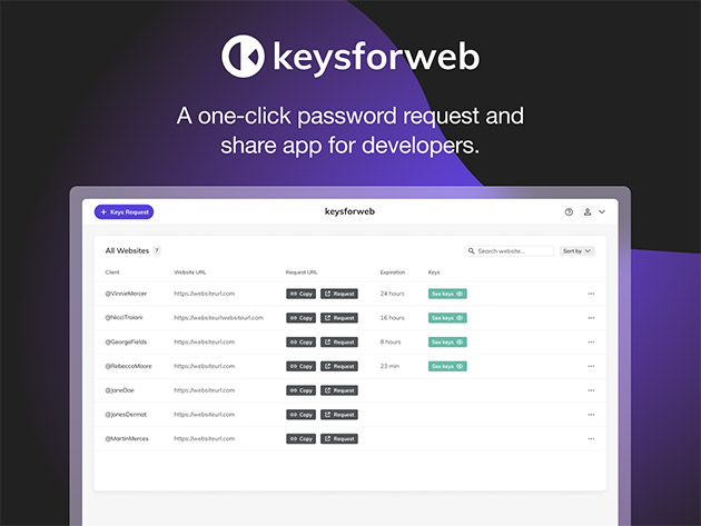KeysForWeb Team Plan lifetime subscription