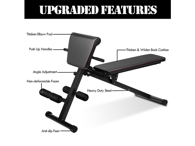 Costway Adjustable Weight Bench Strength Workout Full Body Exercise
