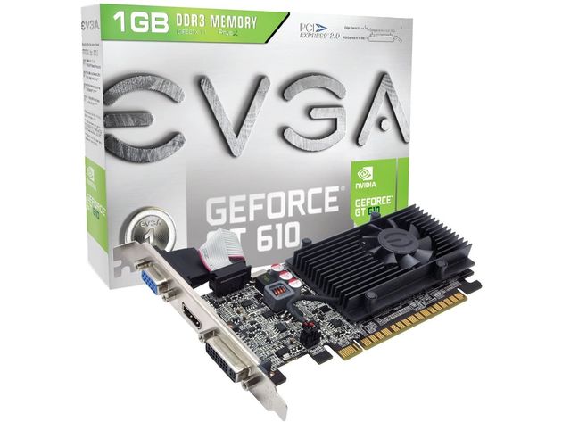 EVGA GeForce GT 610 2GB GDDR3, DVI, VGA and Mini HDMI Graphics Card ...