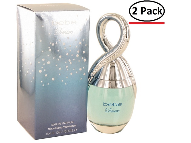 Bebe Desire by Bebe Eau De Parfum Spray 3.4 oz for Women (Package of 2)