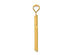 14K Yellow Gold Cross Pendant Necklace with Chain (1 /14 inch)