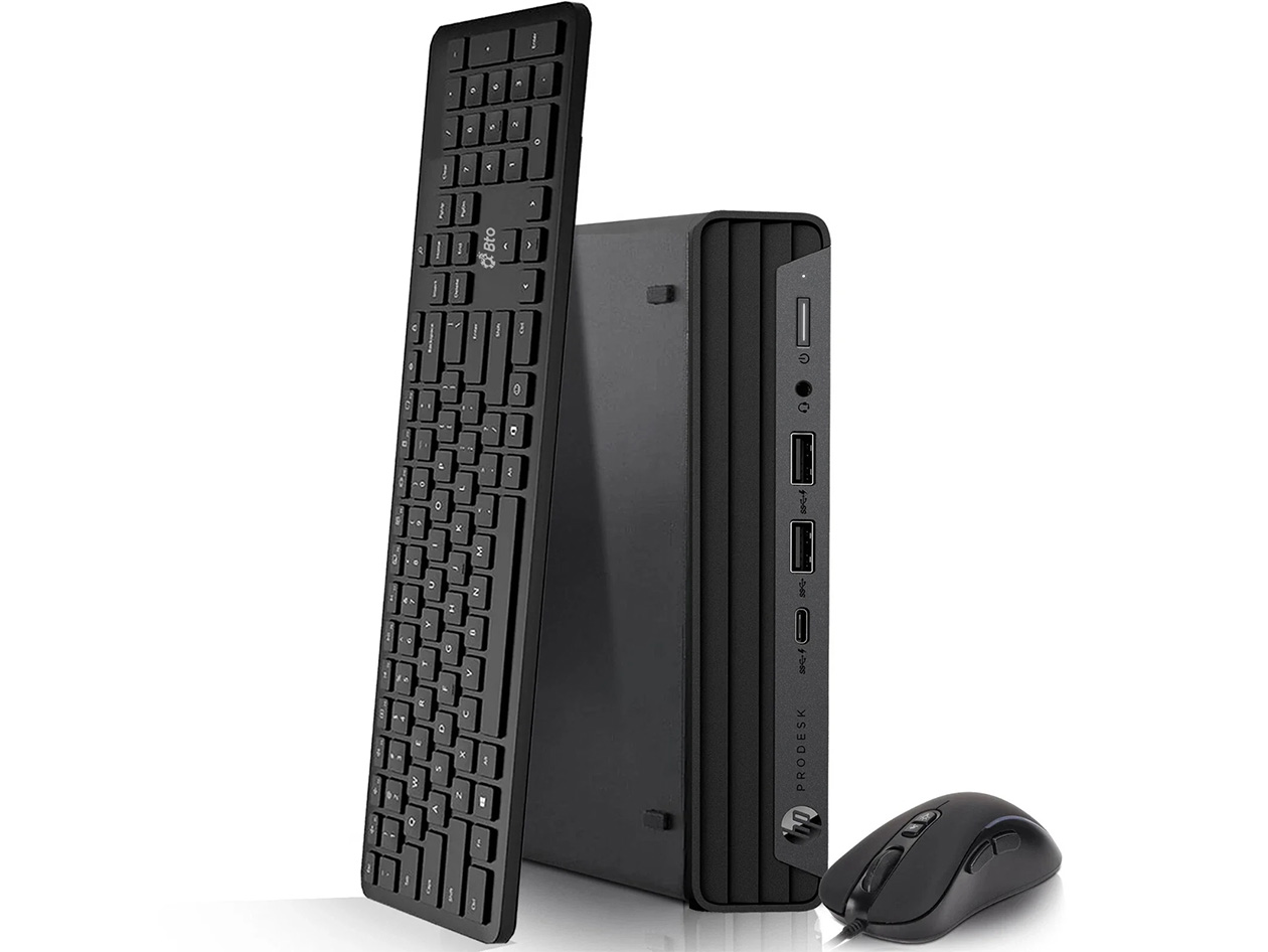 HP EliteDesk 800 G6 Desktop (2020) DM i5-10500T 16GB RAM 512GB SSD Win 11 Pro with Keyboard & Mouse (Certified Refurbished)