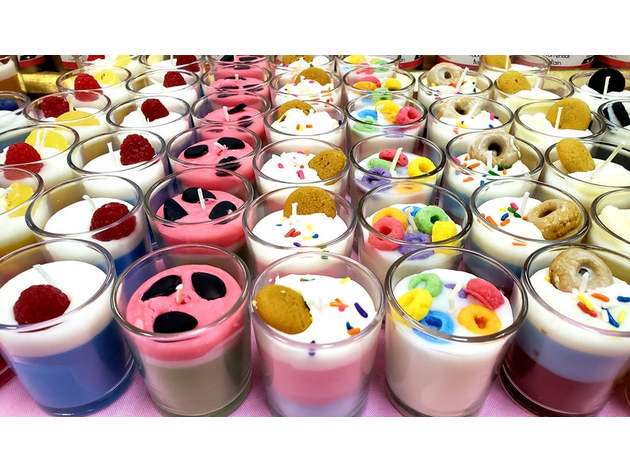 Candlelit Desserts Dessert Shot Glass Candle - Fruit Loop 2.5oz