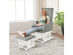 Costway Baby Nursery Relax Rocker Rocking Chair Glider & Ottoman Set w/Cushion - Grey