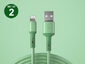 Lightning Charging Cables 2-Pack Mint Green