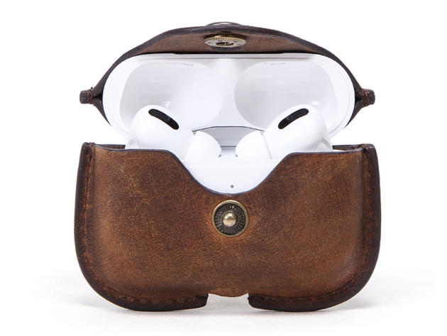 Apple AirPods Pro Crazy Horse Leather Case (Coffee)
