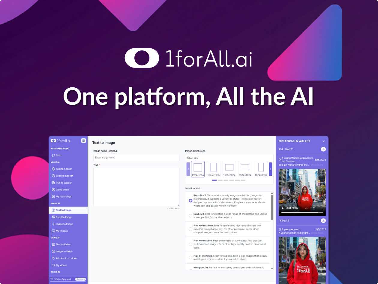 1ForAll AI: Lifetime Subscription (Pro Plan) | PCWorld