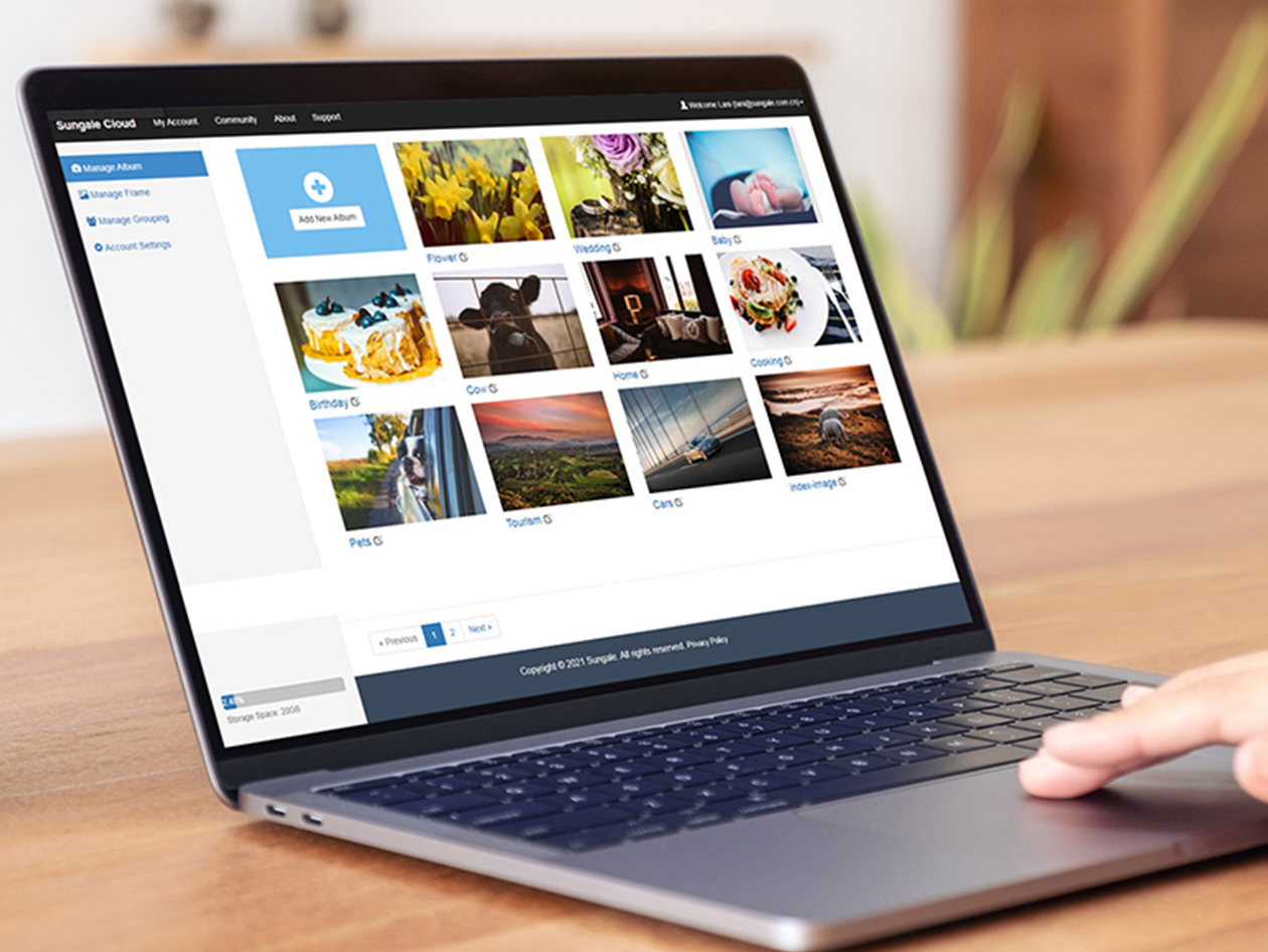 Sungale HD Cloud Digital Frame (21.5", Remote/App Control)