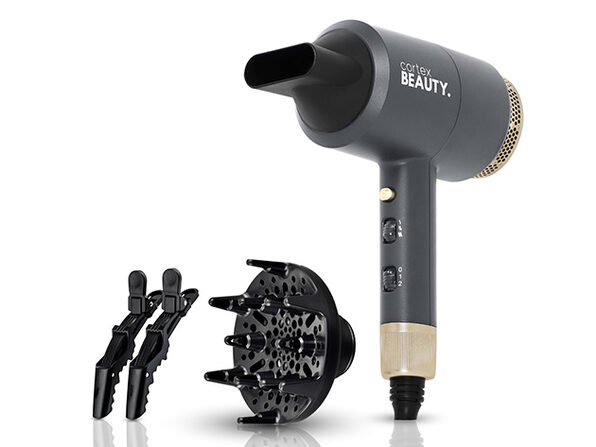 Cortex Beauty Blazer 1600W Hair Dryer w/ Diffuser & 2 Clips (Grey) - Product Image