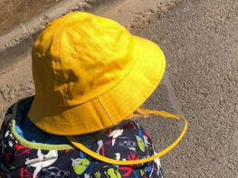 Children's Bucket Hat with Detachable Front Panel