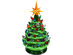 Costway 9.5''Pre-lit Hand-Painted Ceramic Tabletop Christmas Tree Green - Green