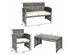 Costway 4 Piece Patio Rattan Furniture Set Conversation Glass Table Top Cushioned Sofa 