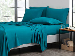 6-Piece Bamboo Comfort Luxury Sheet Set (Teal/KING)