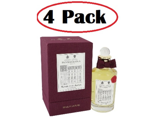 4 Pack of Kensington Amber by Penhaligon's Eau De Parfum Spray 3.4 oz