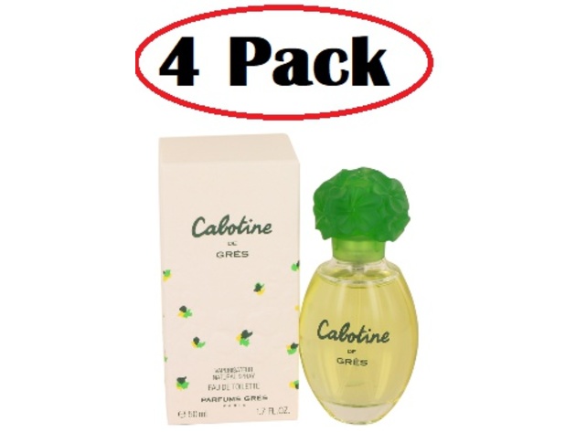 4 Pack of CABOTINE by Parfums Gres Eau De Parfum Spray 1.7 oz