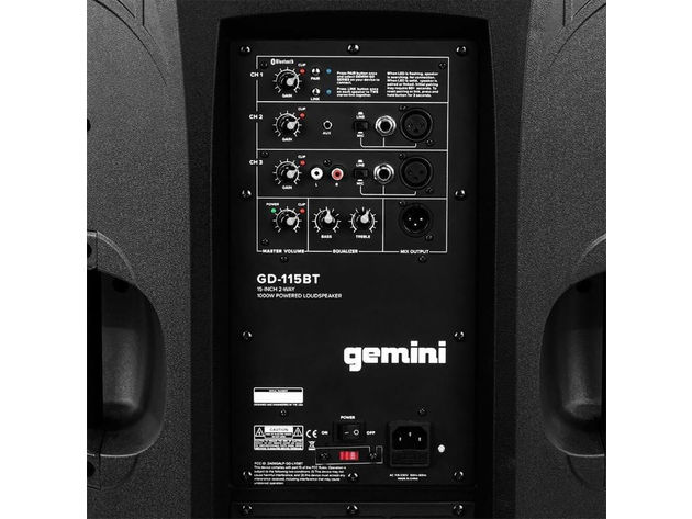 Gemini GD115BT Bluetooth PA System Speaker
