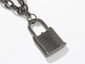 Black Rhodium Plating Men's Thick Cut Padlock Necklace