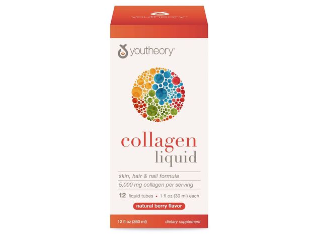 Youtheory Collagen Liquid Dietary Supplement Natural Berry Flavor, 1 Fluid Ounce