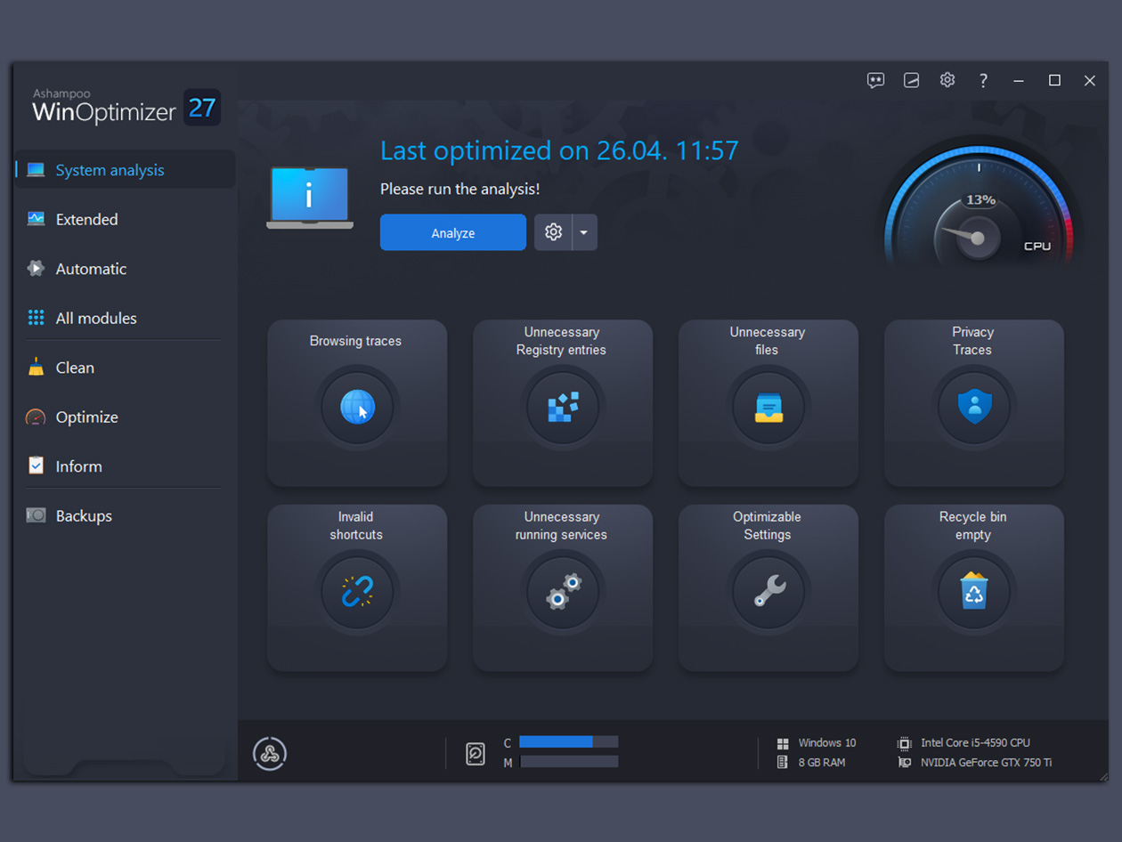 Ashampoo WinOptimizer 27: Lifetime License [Digital Key]