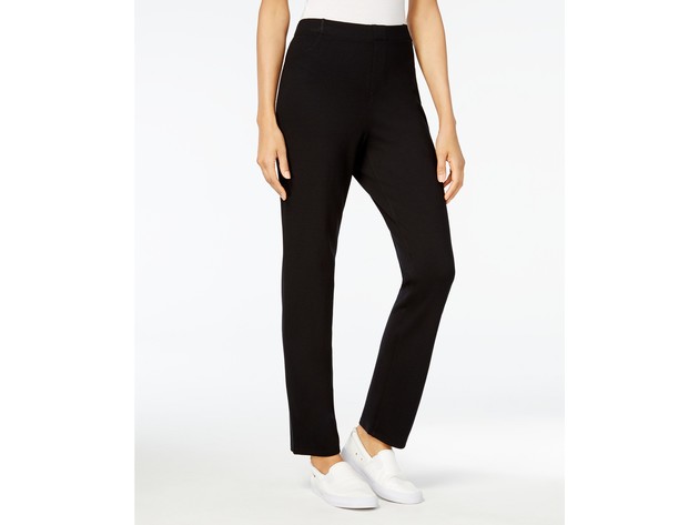 Karen Scott Women's Comfort Pull-On Pants Black Size Small