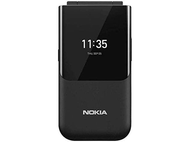 Nokia 2720 Flip 4G 2.8" Dual-Core 4GB 2MP Snapdragon 205 Unlocked Phone, Black (Used)