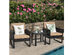 Costway 3 Piece Patio Rattan Bistro Furniture Set Cushioned Sofa Chair Coffee Table Garden