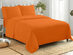 4-Piece Microfiber Sheet Set (Orange/Queen)