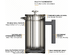 French Press 1L Insulated Coffee Maker Gray