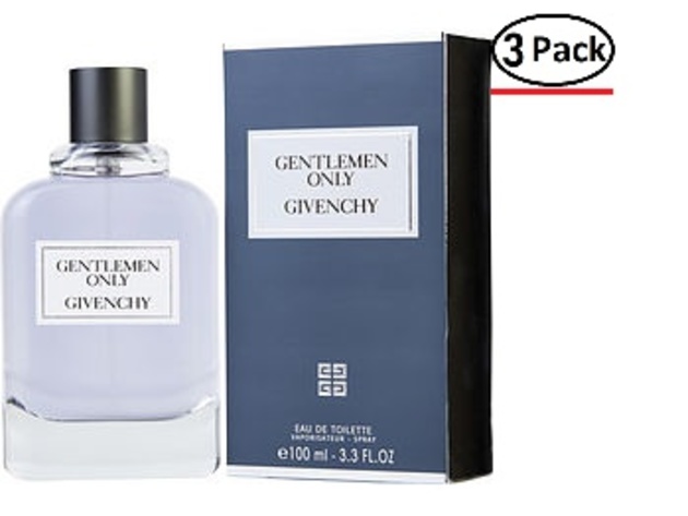 GENTLEMEN ONLY by Givenchy EDT SPRAY 3.3 OZ for MEN ---(Package Of 3)