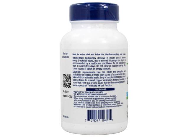 Life Extension - Enhanced Zinc Lozenges - 30 Lozenges