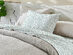 4-Piece Floral Print Microfiber Sheet Set (Chamblee Blue/Queen)