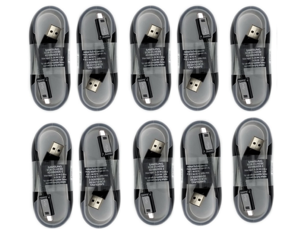 Samsung 5ft. Sync Charge Micro USB Data Cable, 10 Pack, Black