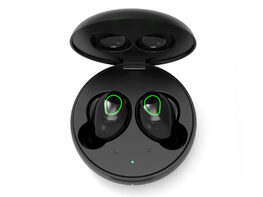 All Charged Up Bluetooth Earbuds with Wireless Charging Pad (Black)
