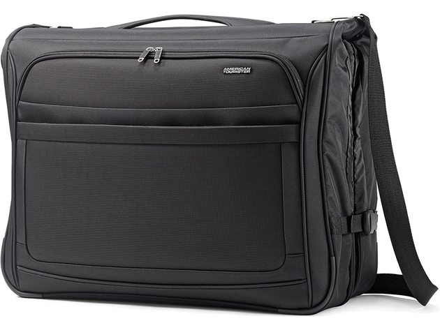 American Tourister iLite Max Ultra Valet Lightweight Garment Bag, Stylish Design, Black