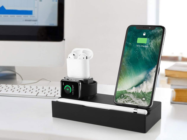 iPM Wireless Charging Docks with Removable Charging Pad (Black)