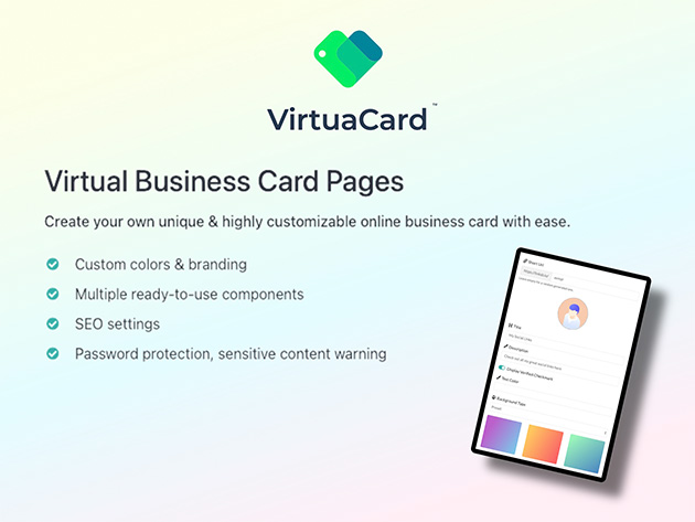 VirtuaCard: Lifetime Subscription