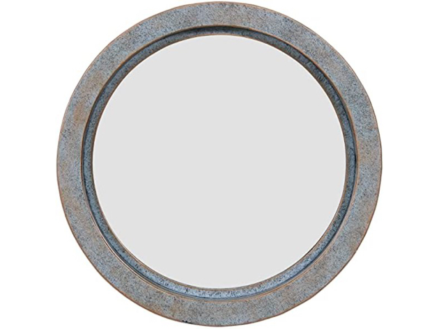 Danya B. Decorative Round Wall Mirror with Antique Copper Style Metal Frame, 16" (Like New, Open Retail Box)