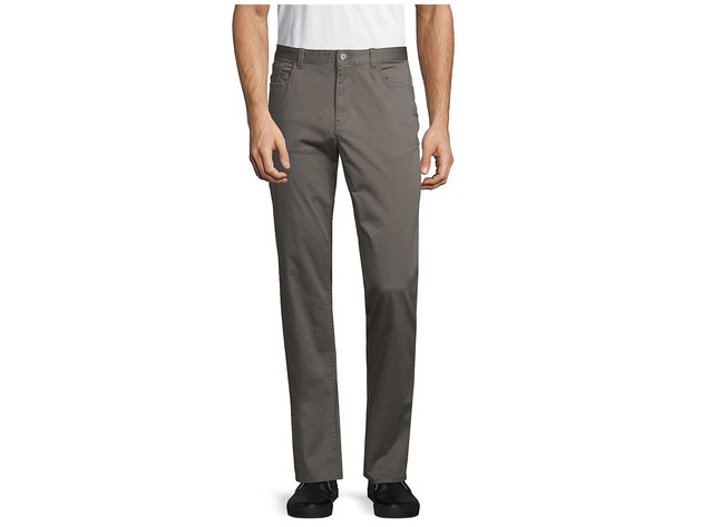 Calvin Klein Men's  Sateen Slim-Fit Stretch Pants Grey Size 32Wx30L