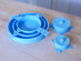 UniLid® Set: One Lid Fits All (Blue/3 Sets + 1 Bakeware UniLid)