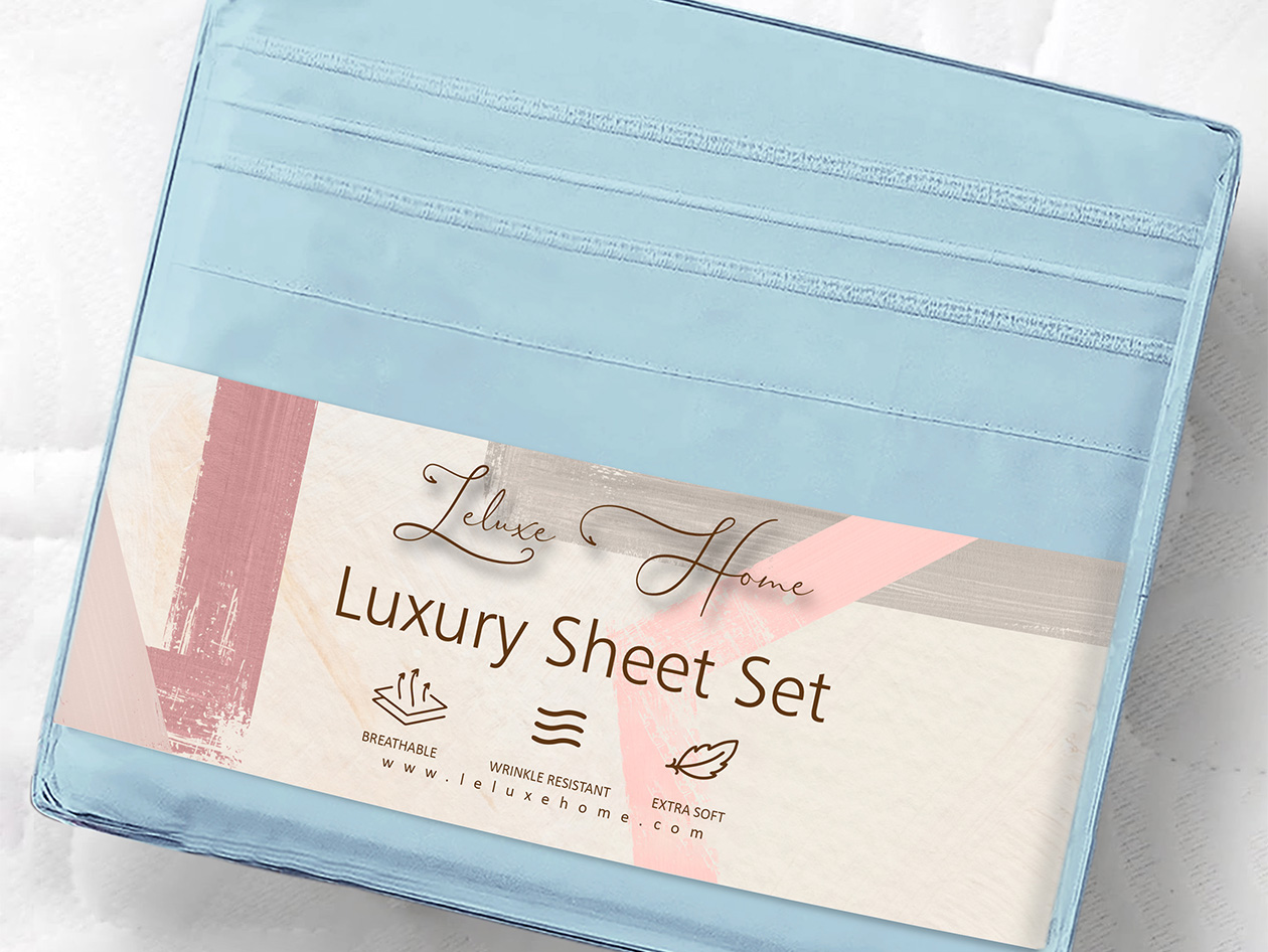 The Luxe 4-Piece Microfiber Bed Sheet Set (Blue/Twin)