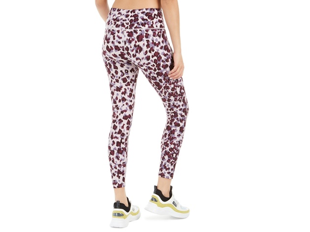 Calvin Klein Women's Leopard Print High-Waist Leggings Purple Size Medium