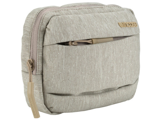 Incase Designs Corp Mesh Compartment Blended Weave City Accessory Pouch, Heather Khaki