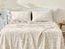 4-Piece Floral Print Microfiber Sheet Set (Diamond Taupe/Full)
