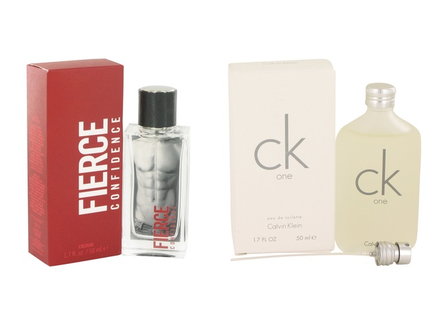 Gift set  Fierce Confidence by Abercrombie & Fitch Cologne Spray 1.7 oz And  CK ONE EDT Pour/Spray (Unisex) 1.7 oz