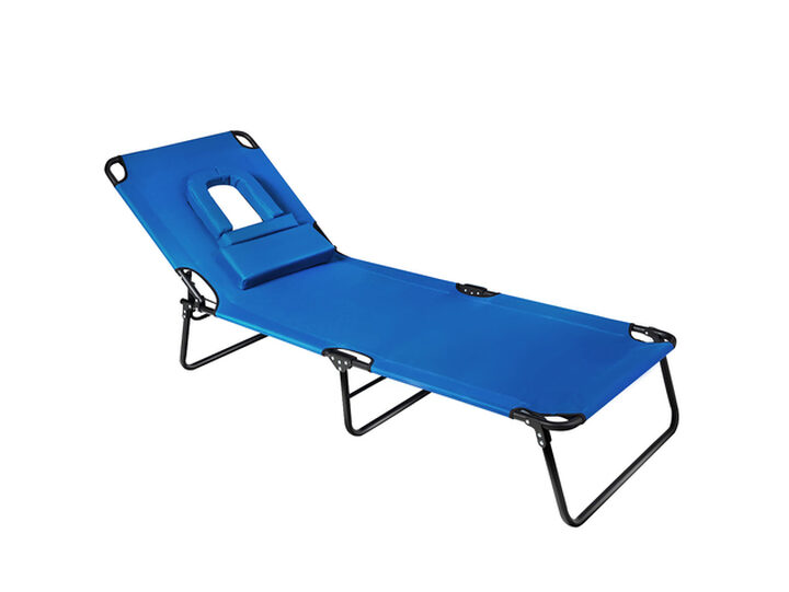 Costway patio foldable chaise lounge chair bed outdoor beach cheap camping recliner pool yard