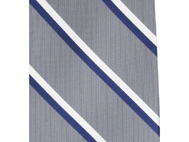 Club Room Men's Classic Stripe Tie Gray Size Regular