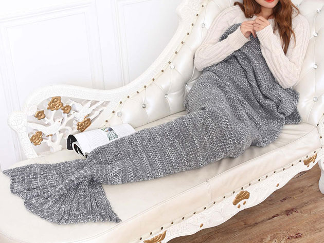 Adult Mermaid Blanket (Gray)