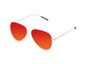 Force Aviator Sunglasses Gold/Neon Red