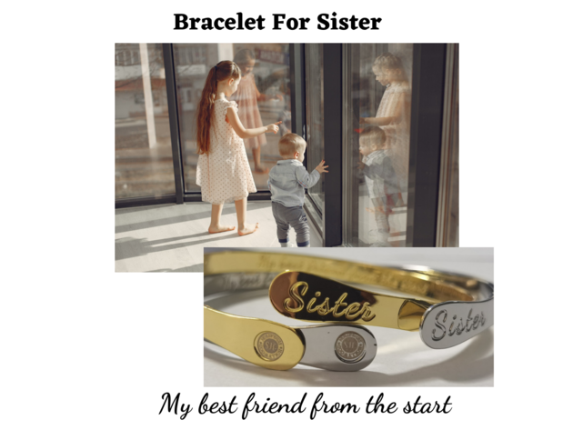 Sister Bracelets,  Engraved Bracelets My best friend from the start