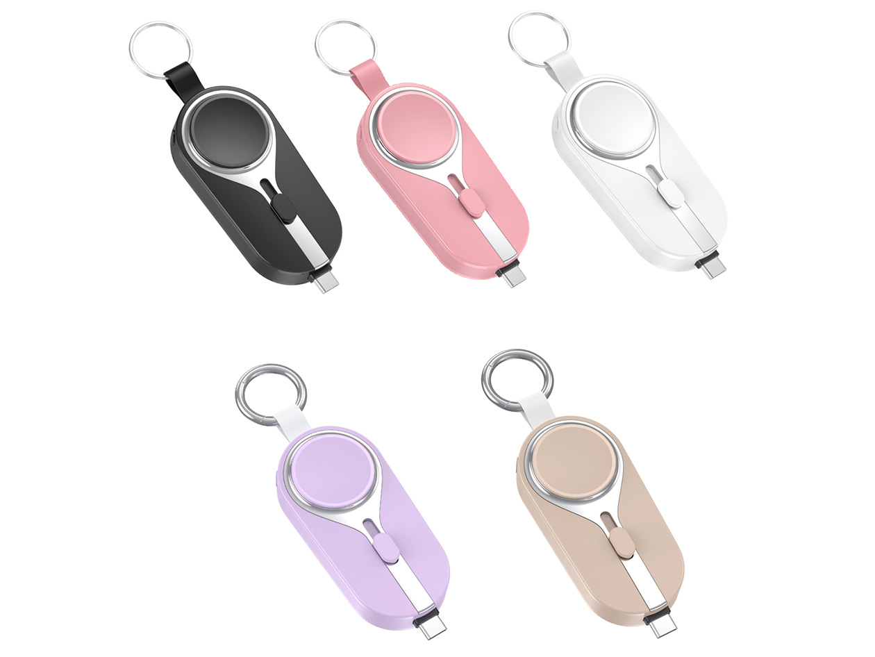 iCharge Nano 2000mAh Keychain USB-C Power Bank & Apple Watch Charger